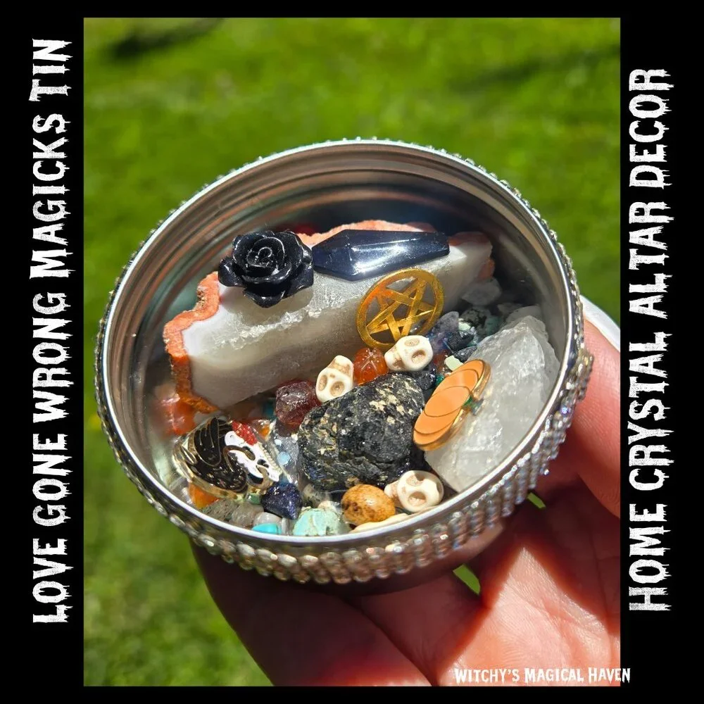 Spooky Love Gone Wrong Halloween Magicks Altar Home Decor Tin